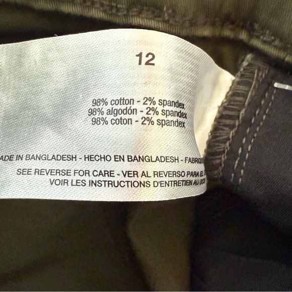 Gloria Vanderbilt Pull on wide leg crop size 12 Olive green tummy Smoothing - Picture 5 of 9